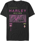 Warner Brothers Batman Harley Info Men's Tops Short Sleeve Tee Shirt Black T-Shirt | US Viral Style