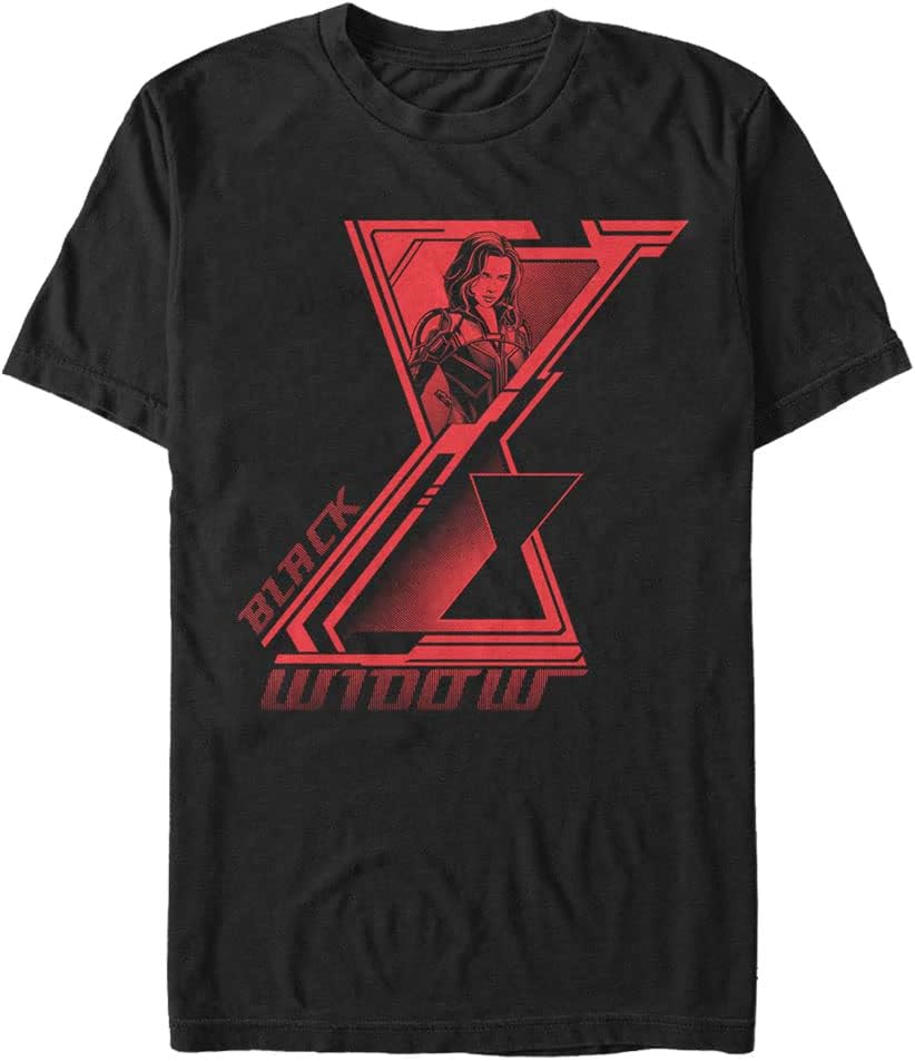 Marvel Big & Tall Widow Symbol Men's Tops Short Sleeve Tee Shirt, Black, 4X-Large T-Shirt | Best Seller