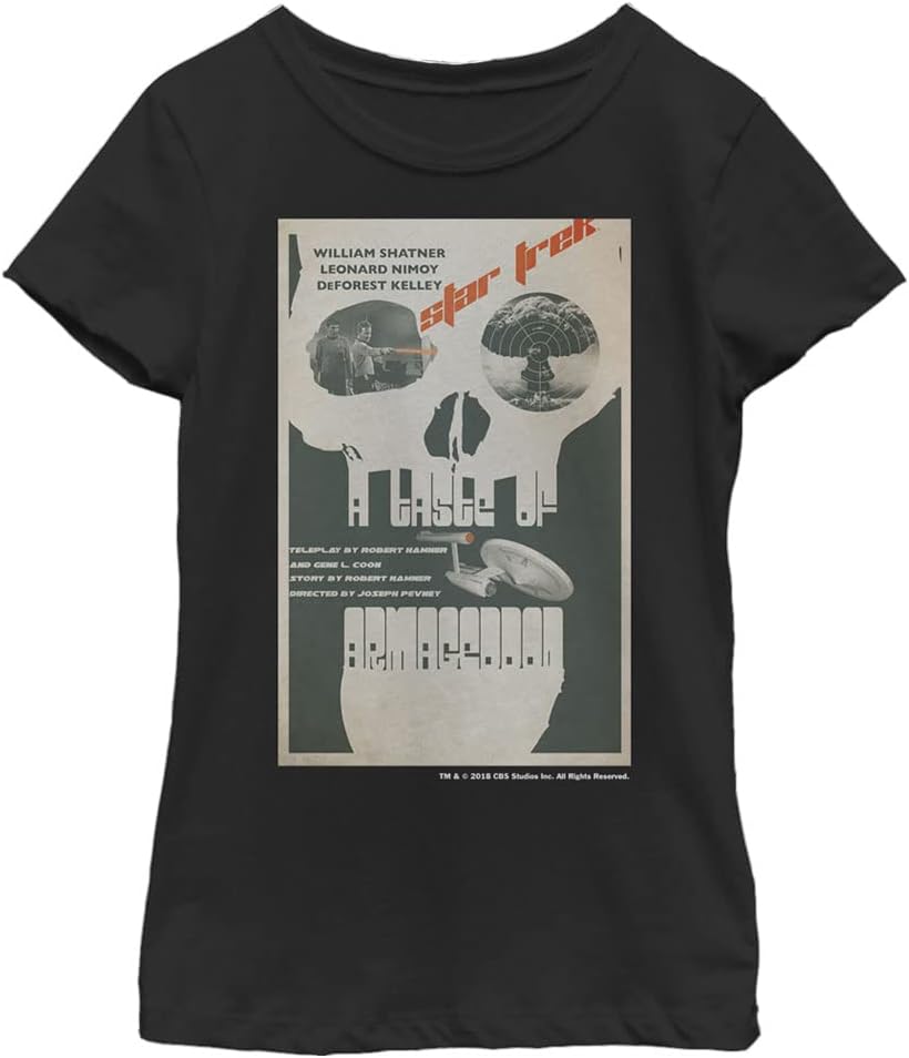 Fifth Sun Kids' Star Trek The Original Series a Taste of Armageddon Poster Girls Short Sleeve Tee Shirt T-Shirt | Aes...