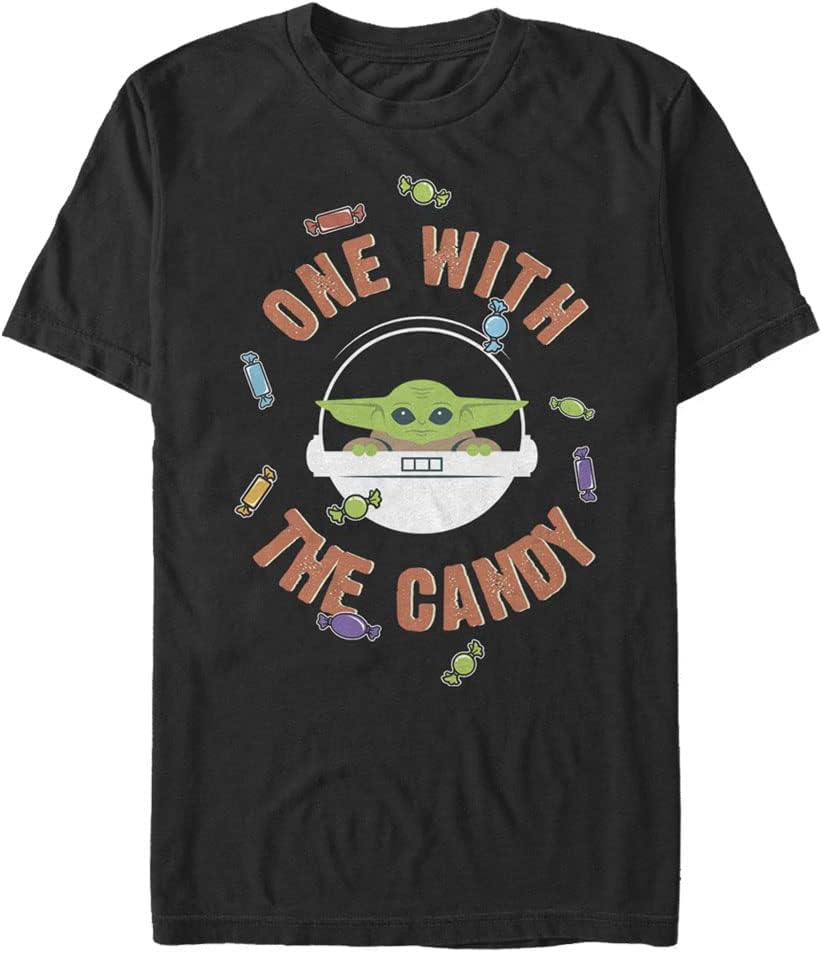 STAR WARS Mandalorian One with The Candy Men's Tops Short Sleeve Tee Shirt T-Shirt | Aesthetic Streetwear