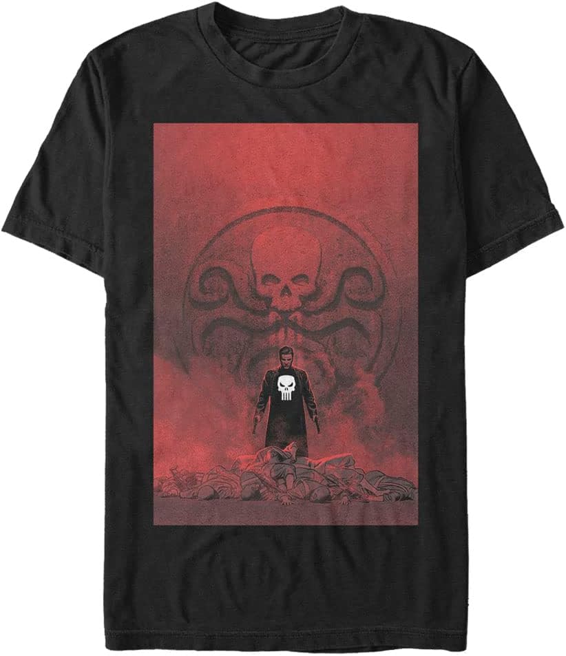 Marvel Big & Tall Classic Punisher Dec18 Men's Tops Short Sleeve Tee Shirt T-Shirt | Aesthetic Streetwear