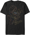 Marvel Big & Tall Rising Lines Men's Tops Short Sleeve Tee Shirt, Black, 4X-Large T-Shirt | Best Seller