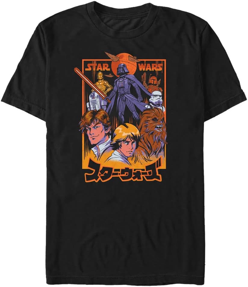 STAR WARS Manga Men's Tops Short Sleeve Tee Shirt T-Shirt | Premium Quality