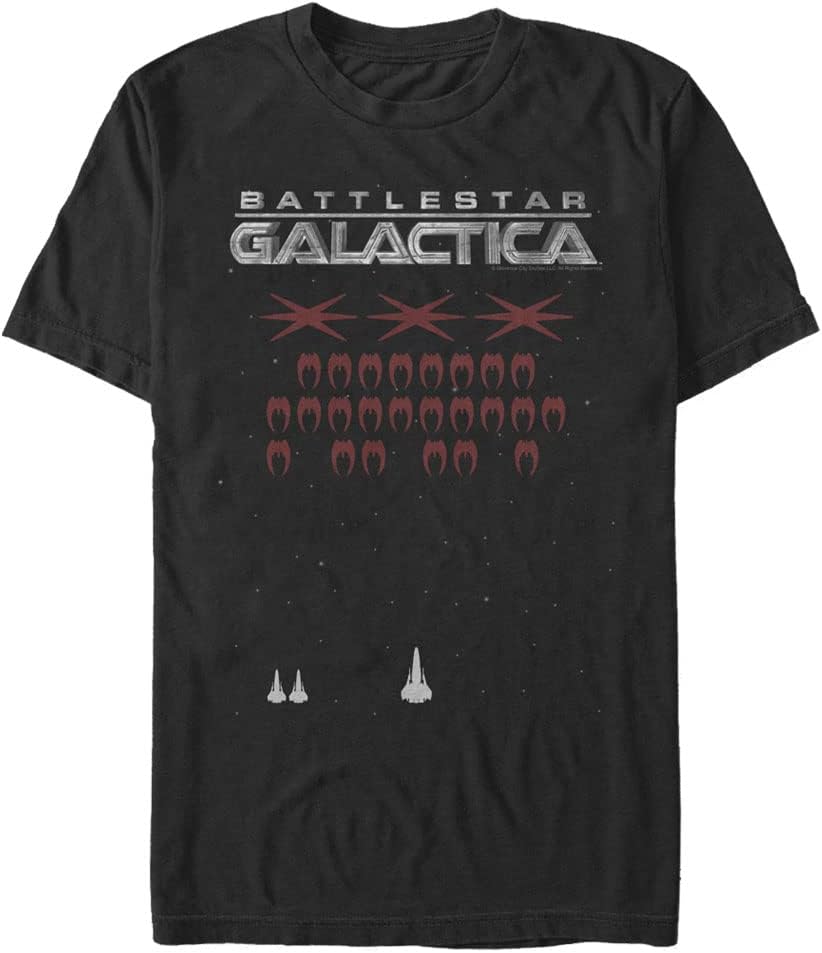Fifth Sun Big & Tall Battlestar Galactica BSG Galaga Men's Tops Short Sleeve Tee Shirt T-Shirt | Premium Quality