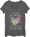 Fifth Sun Heart Yarn Women's Short Sleeve Tee Shirt T-Shirt | Viral US Pick | Customer Favorite