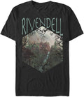 The Lord Of The Rings Fellowship of The Ring Rivendell Hexagon Men's Tops Short Sleeve Tee Shirt T-Shirt | US Viral S...