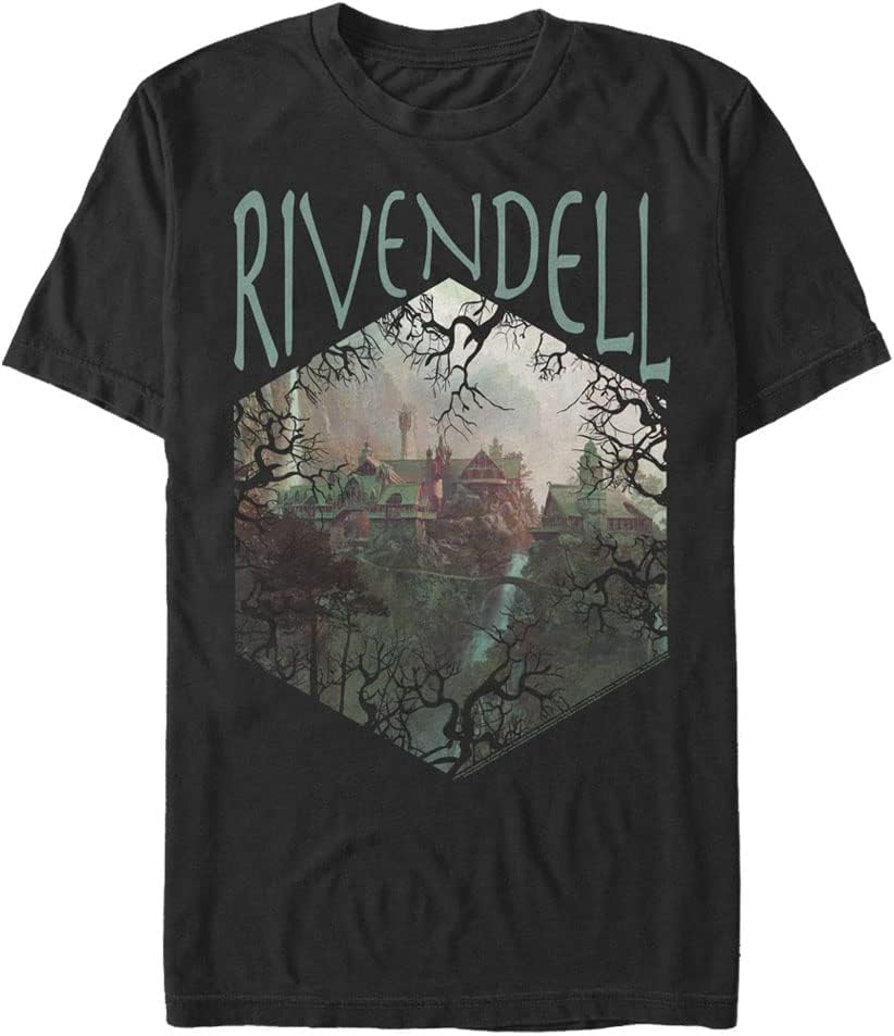 The Lord Of The Rings Fellowship of The Ring Rivendell Hexagon Men's Tops Short Sleeve Tee Shirt T-Shirt | US Viral S...