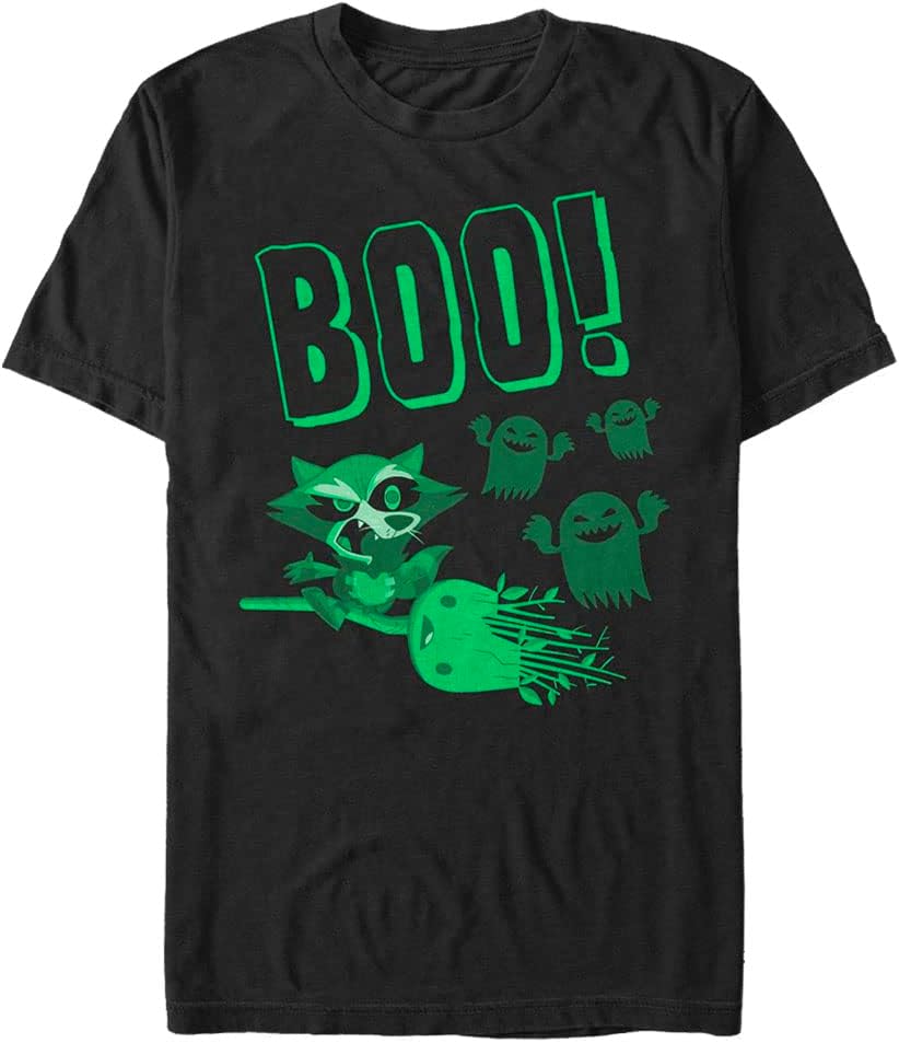 Marvel Big & Tall Classic Boo Rocket Men's Tops Short Sleeve Tee Shirt, Black, 4X-Large T-Shirt | US Viral Style