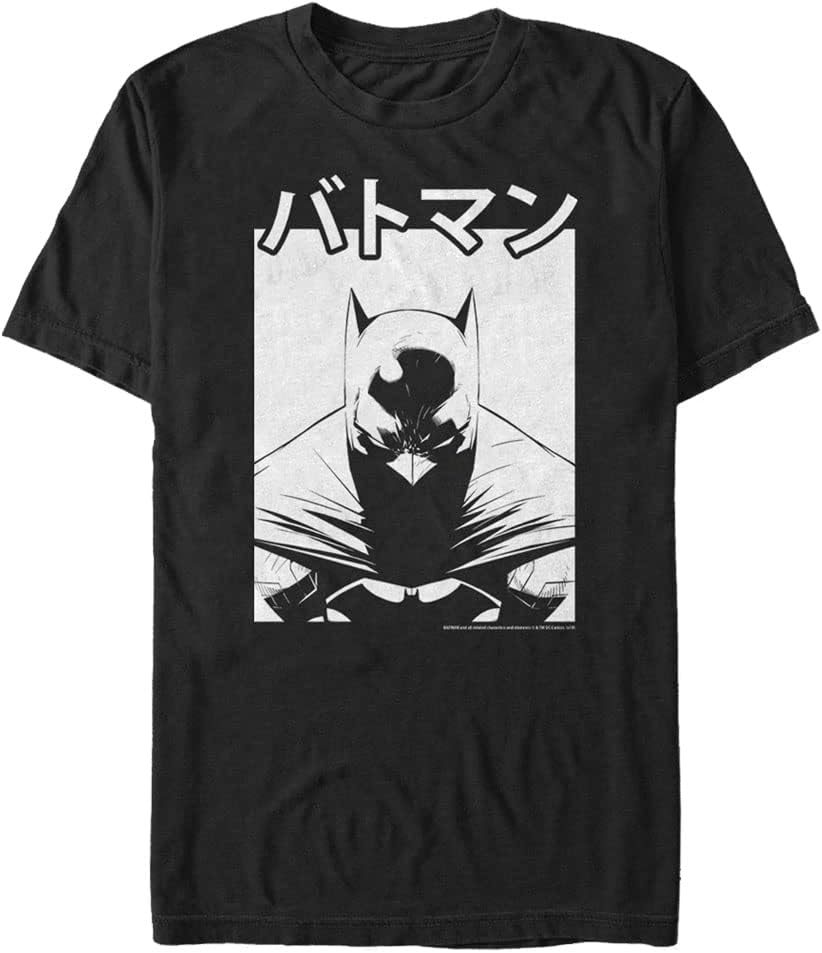 Warner Brothers Big & Tall Kanji Batman Men's Tops Short Sleeve Tee Shirt, Black, 4X-Large T-Shirt | Aesthetic Street...