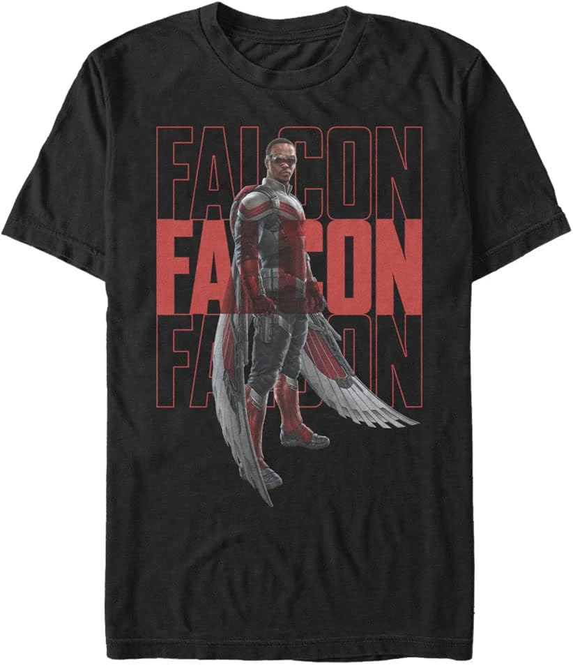 Marvel Winter Soldier Falcon Repeating Men's Tops Short Sleeve Tee Shirt T-Shirt | Trending 2025