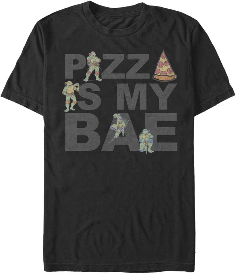 Nickelodeon Big & Tall Teenage Mutant Ninja Turtles Pizza Bae Men's Tops Short Sleeve Tee Shirt T-Shirt | Trending 2025