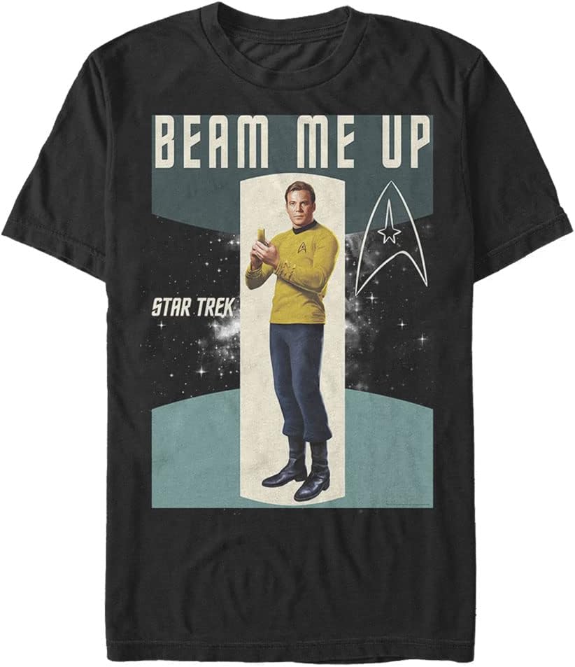 Star Trek Original Series Beam Me Men's Tops Short Sleeve Tee Shirt T-Shirt | Aesthetic Streetwear