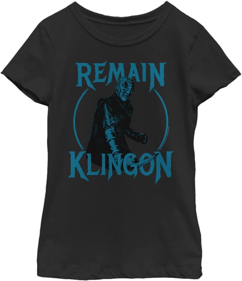 Fifth Sun Kids' Star Trek Discovery Remain Klingon Girls Short Sleeve Tee Shirt T-Shirt | US Viral Style