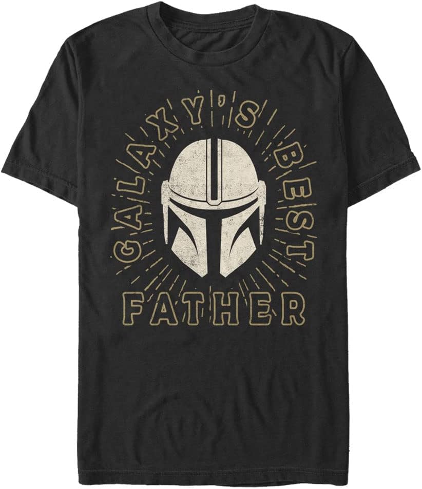 STAR WARS Mandalorian Mando Dad Helmet Men's Tops Short Sleeve Tee Shirt T-Shirt | Trending 2025