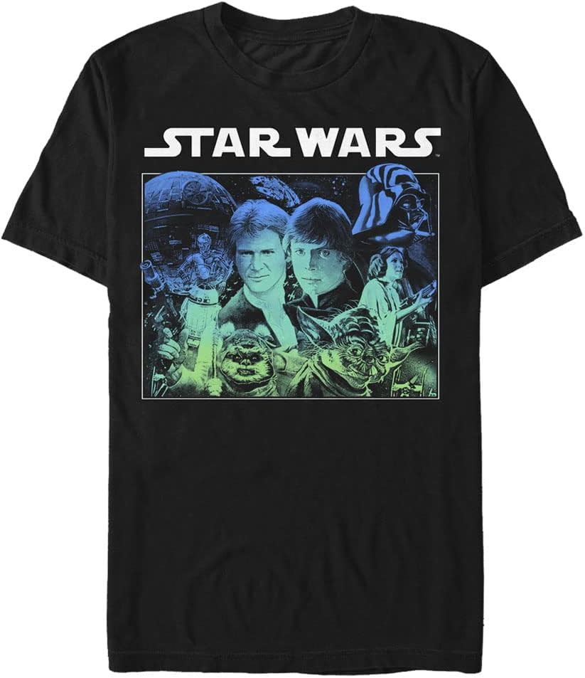 STAR WARS Stary Poster Men's Tops Short Sleeve Tee Shirt T-Shirt | Premium Quality