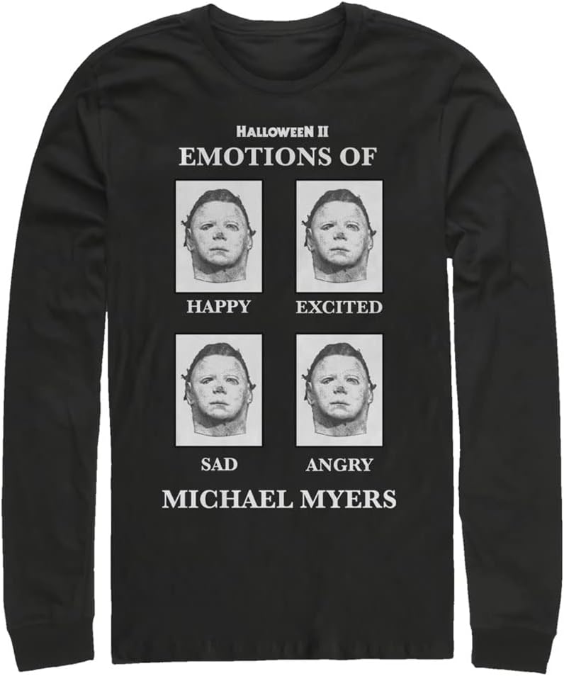 Fifth Sun Tall Size Halloween 2 Emotional Michael Men's Tops Long Sleeve Tee Shirt T-Shirt | Aesthetic Streetwear