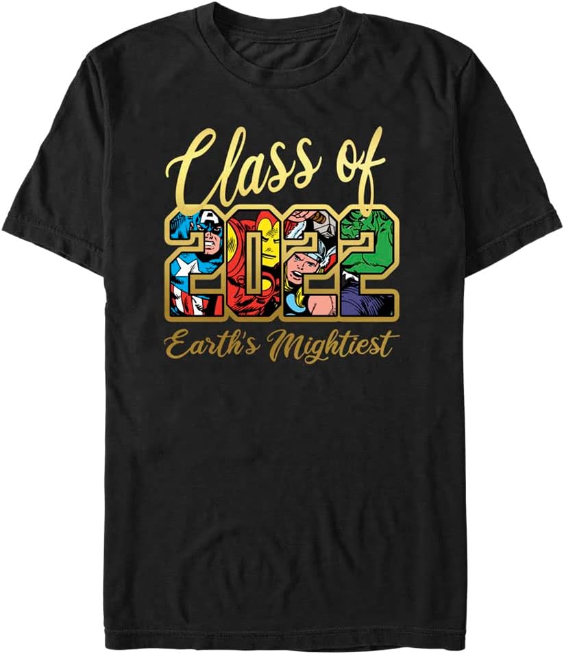 Marvel Big & Tall Comics Retro Mightiest Students Men's Tops Short Sleeve Tee Shirt, Black, 4X-Large T-Shirt | Best S...