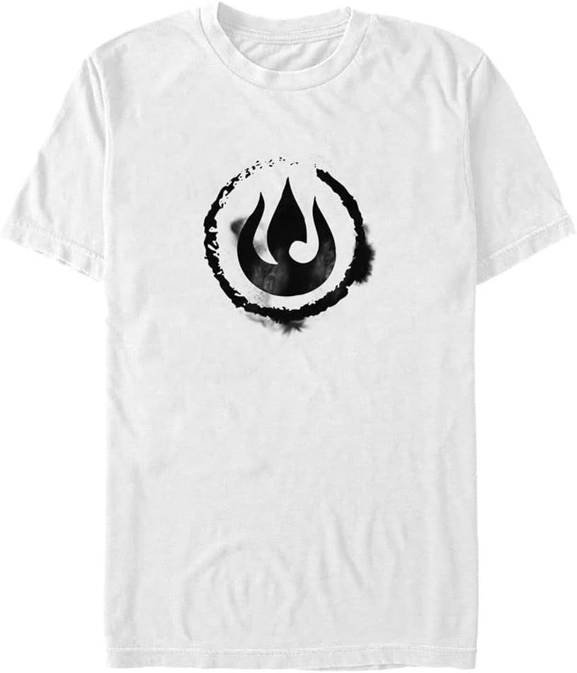 Nickelodeon Big & Tall The Last Airbender Legend of Korra Fire BW Men's Tops Short Sleeve Tee Shirt T-Shirt | US Vira...