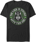STAR WARS Big & Tall Luck is Strong Men's Tops Short Sleeve Tee Shirt T-Shirt | Aesthetic Streetwear