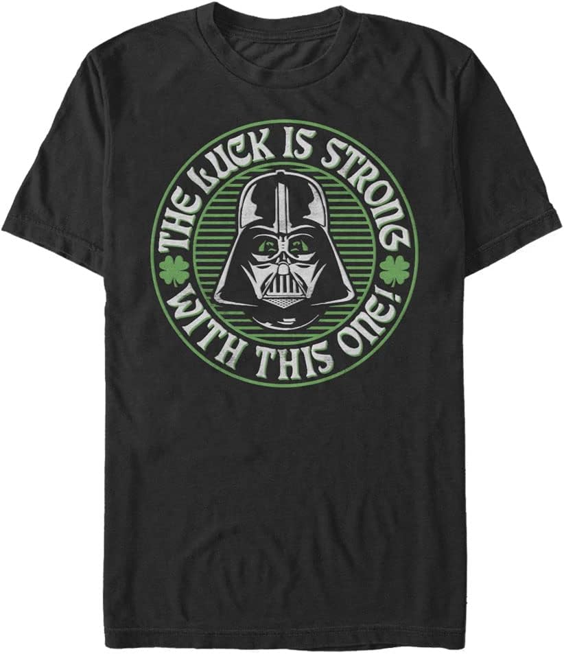 STAR WARS Big & Tall Luck is Strong Men's Tops Short Sleeve Tee Shirt T-Shirt | Aesthetic Streetwear