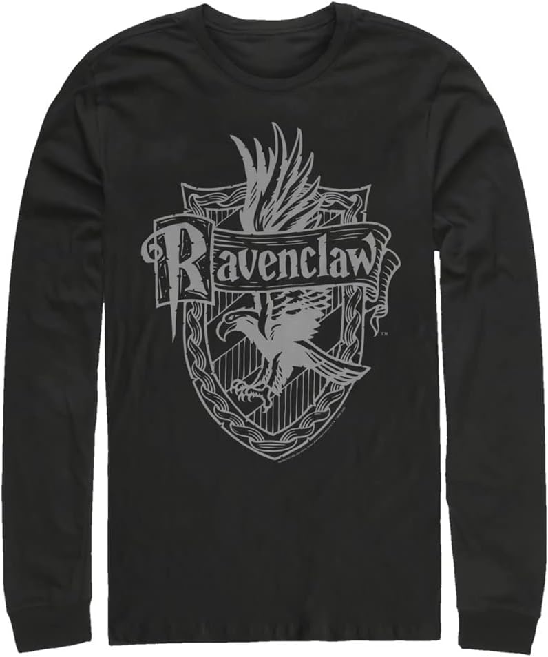 Harry Potter Warner Brothers Sorcerer's Stone Ravenclaw Crest Men's Tops Long Sleeve Tee Shirt T-Shirt | Trending 2025