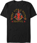 Marvel Big & Tall Deadpool MERC Mouth Men's Tops Short Sleeve Tee Shirt T-Shirt | Aesthetic Streetwear