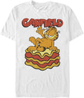 Nickelodeon Big & Tall Garfield King of Lasagna Men's Tops Short Sleeve Tee Shirt T-Shirt | Premium Quality