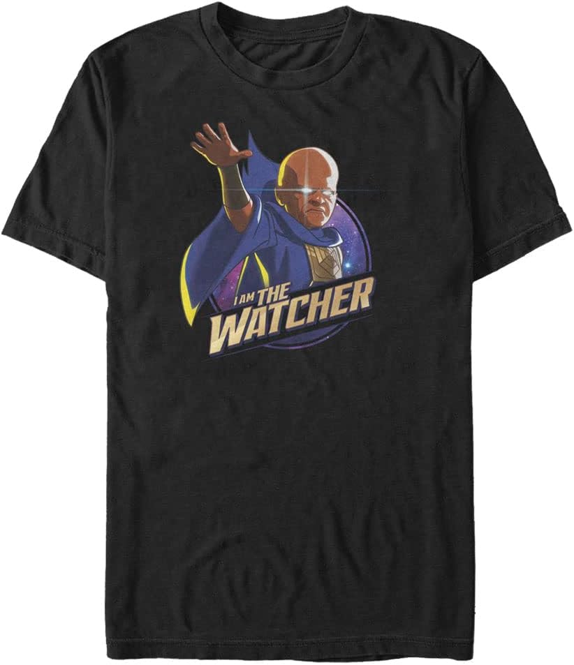 Marvel Big & Tall Watcher Men's Tops Short Sleeve Tee Shirt, Black, 3X-Large T-Shirt | US Viral Style