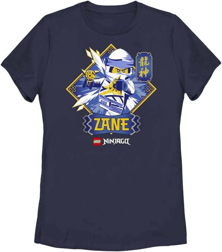 Fifth Sun Lego Ninjago Zane Badge Women's Short Sleeve Tee Shirt T-Shirt | Premium Quality