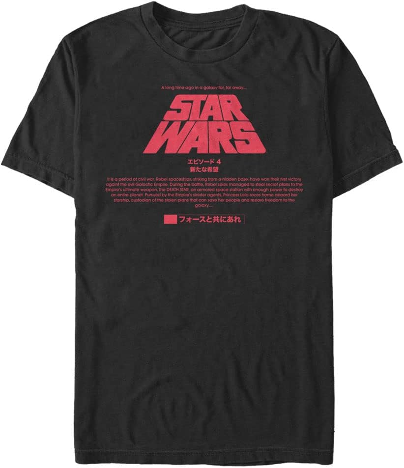 STAR WARS Title Card Men's Tops Short Sleeve Tee Shirt T-Shirt | US Viral Style