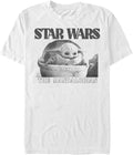 STAR WARS Big & Tall Mandalorian Black N White Photo Men's Tops Short Sleeve Tee Shirt T-Shirt | US Viral Style