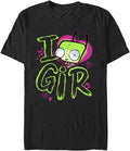 Nickelodeon Big & Tall Invader Zim Love Gir Men's Tops Short Sleeve Tee Shirt T-Shirt | Premium Quality