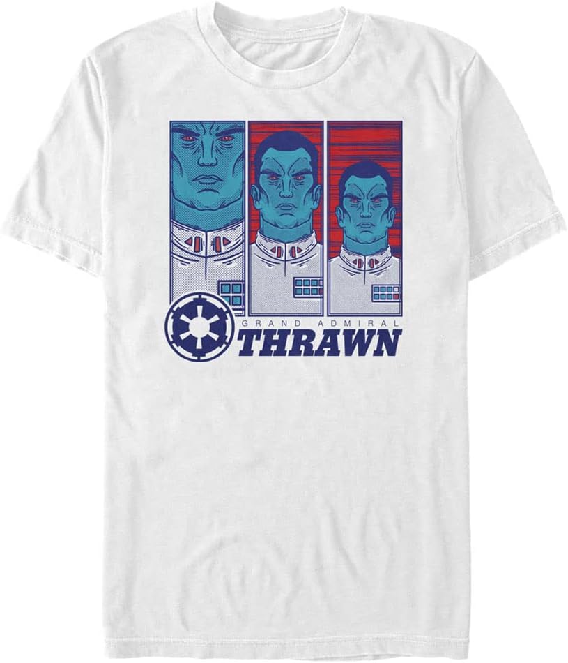 STAR WARS Big & Tall Thrawn Pop Men's Tops Short Sleeve Tee Shirt T-Shirt | Aesthetic Streetwear