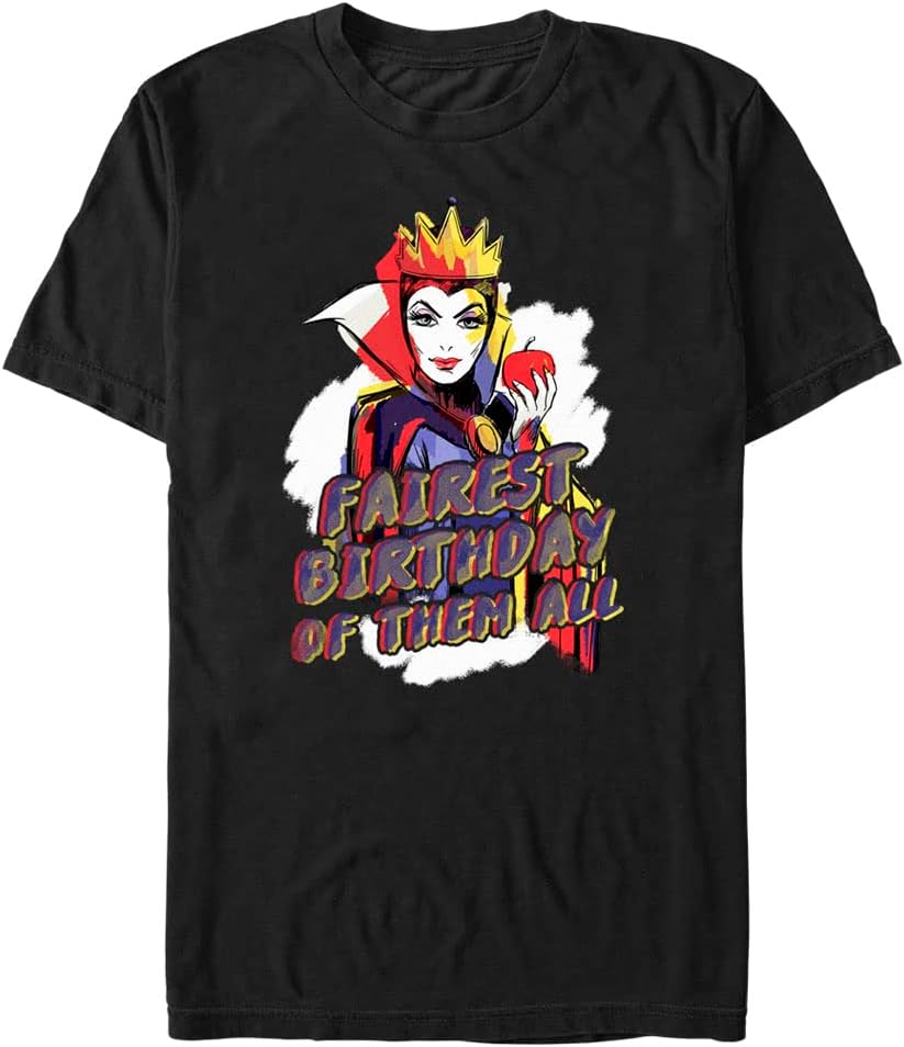 Disney Villains Birthday Queen Men's Tops Short Sleeve Tee Shirt T-Shirt | Aesthetic Streetwear