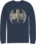 DC Comics Big & Tall Batman 80th Panel Fill Men's Tops Long Sleeve Tee Shirt, Navy Blue, 3X-Large T-Shirt | Aesthetic...