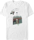 STAR WARS Big & Tall Book of Boba Fett Helmet Profile View Men's Tops Short Sleeve Tee Shirt T-Shirt | US Viral Style