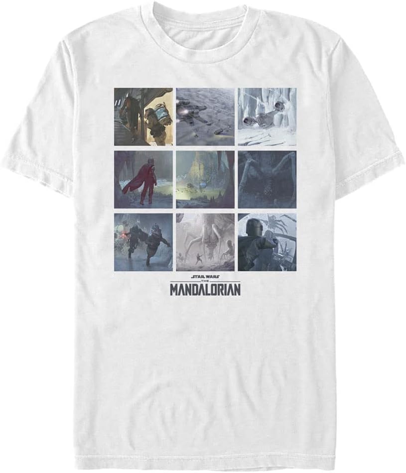 STAR WARS Big & Tall Mandalorian Mandomon Epi2 Message Men's Tops Short Sleeve Tee Shirt T-Shirt | Best Seller
