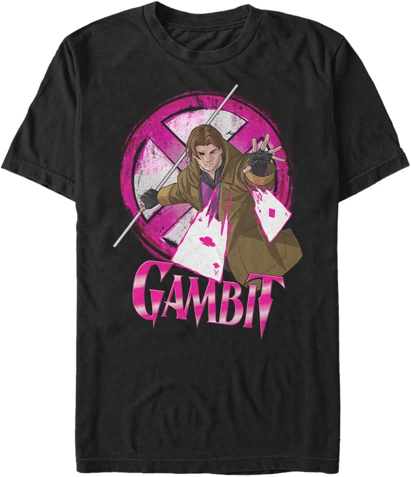 Marvel Big & Tall Classic Gambit Grunge Men's Tops Short Sleeve Tee Shirt T-Shirt | Trending 2025
