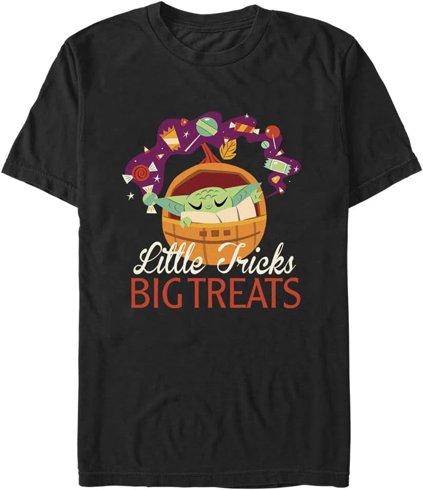 STAR WARS Tall Mandalorian Big Treats Men's Tops Short Sleeve Tee Shirt T-Shirt | Aesthetic Streetwear