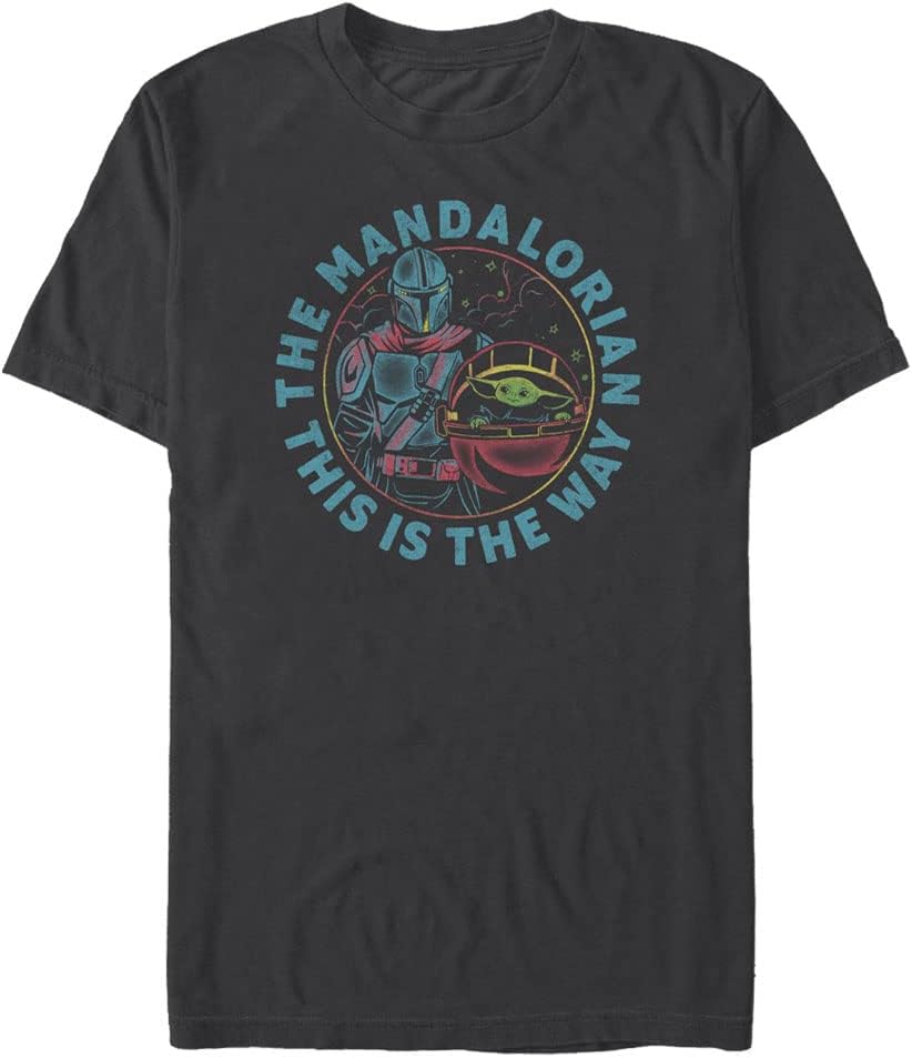 STAR WARS Mandalorian Rainbow Mando Men's Tops Short Sleeve Tee Shirt T-Shirt | Trending 2025