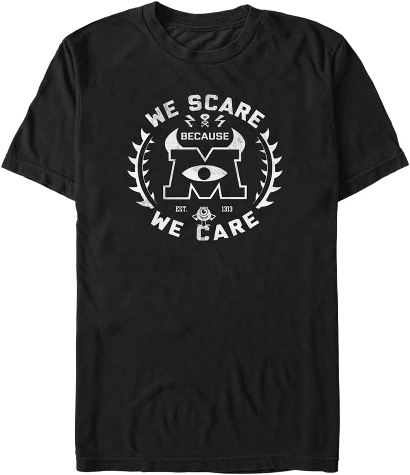 Pixar Inc Monsters Care Short Sleeve Tee Shirt T-Shirt | Best Seller