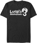 Nintendo Luigi's Mansion 3 Logo Men's Tall Tops Short Sleeve Tee Shirt Black T-Shirt | Premium Quality