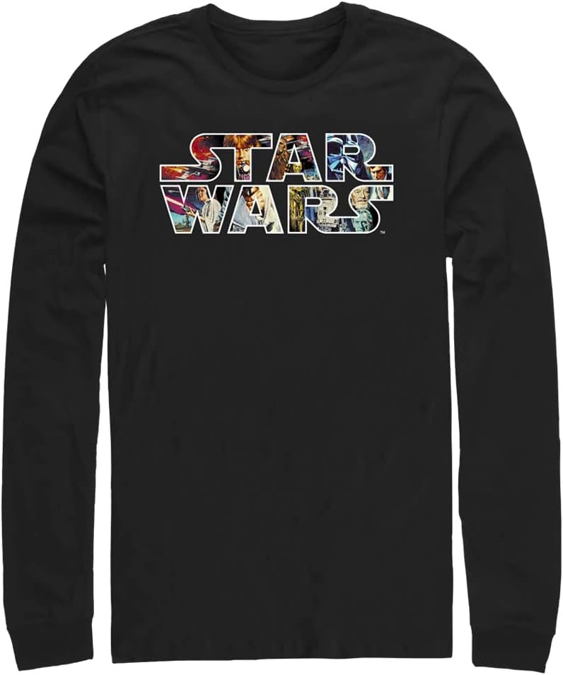 STAR WARS Big & Tall Men's Epic Logo Tops Long Sleeve Tee Shirt T-Shirt | Trending 2025