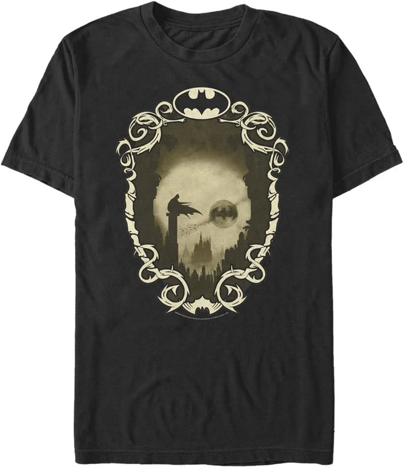 DC Comics Big & Tall Batman Mirror Men's Tops Short Sleeve Tee Shirt T-Shirt | Best Seller