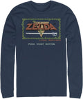 Nintendo Men's Pixelated Tops Long Sleeve Tee Shirt T-Shirt | Best Seller