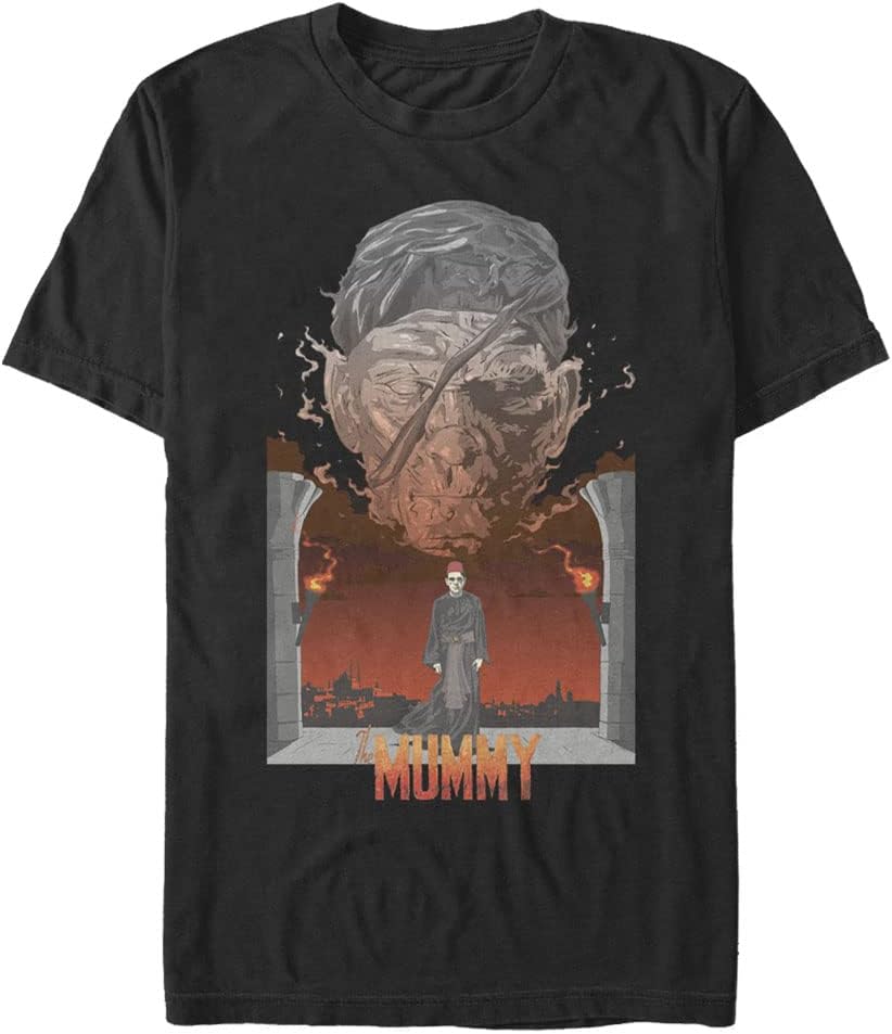 Fifth Sun Big & Tall Universal Monsters Mummy Illustrated Poster Men's Tops Short Sleeve Tee Shirt T-Shirt | US Viral...