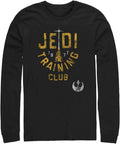 STAR WARS Big & Tall Men's Jedi Training Club Tops Long Sleeve Tee Shirt T-Shirt | Aesthetic Streetwear