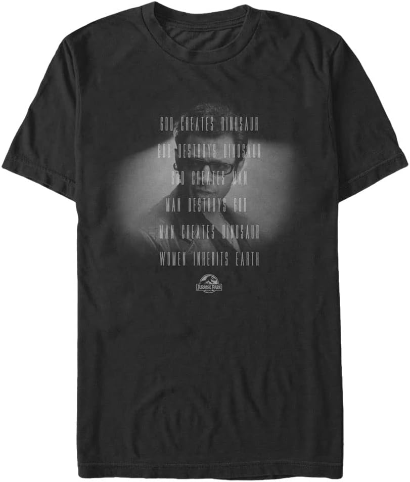Jurassic Park Big & Tall God Creates Men's Tops Short Sleeve Tee Shirt T-Shirt | Premium Quality