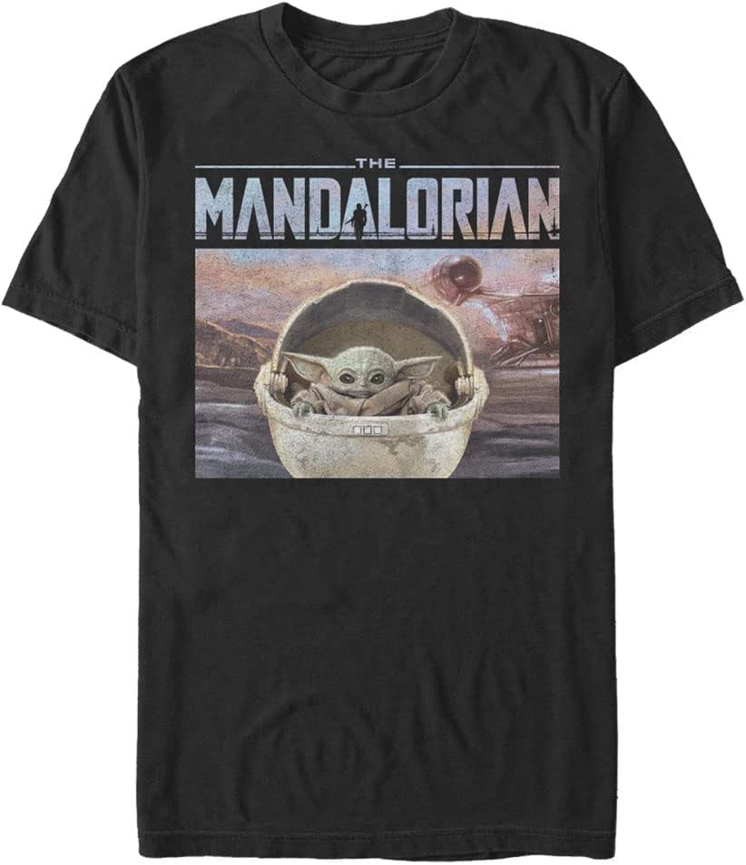 STAR WARS Child Mandalorian Men's Tops Short Sleeve Tee Shirt T-Shirt | Aesthetic Streetwear