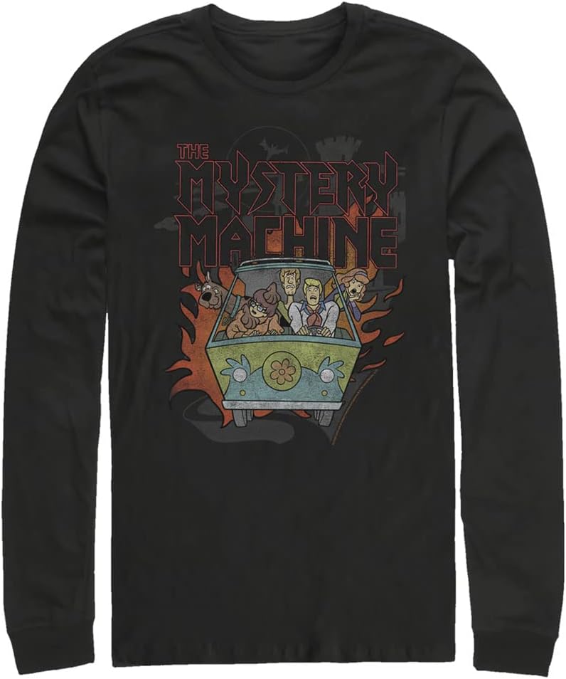 WARNER BROS Scooby-doo Metal Scoob Men's Tops Long Sleeve Tee Shirt T-Shirt | Aesthetic Streetwear